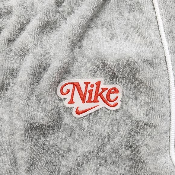 Nike Pants Womens XS Gray Terry Cloth Jogger Retro Swoosh Side Stripe Athleisure - Picture 2 of 11